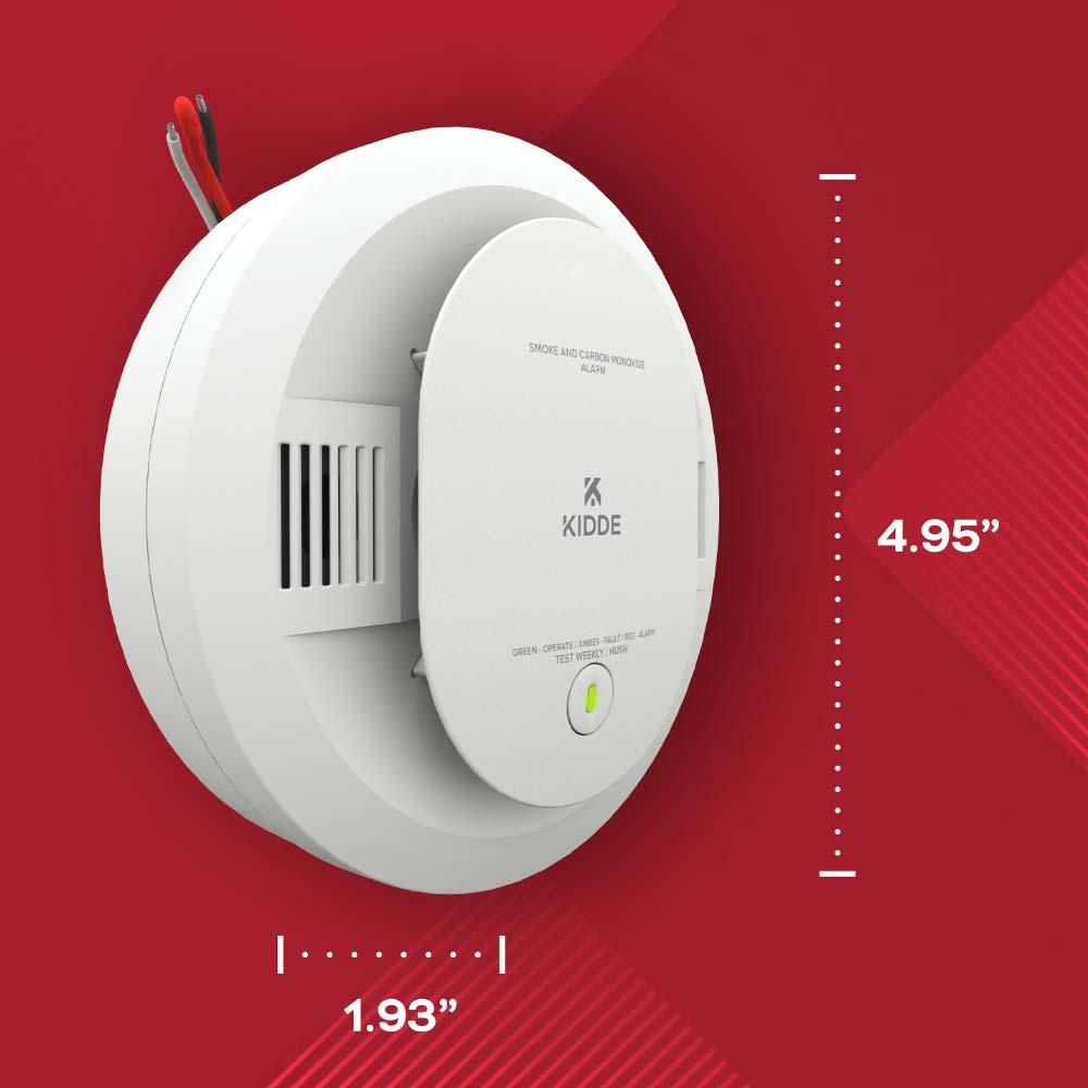 Smoke & Carbon Monoxide Detector Photoelectric/Electrochemical Sensor Hardwired with AA Battery - Bees Lighting