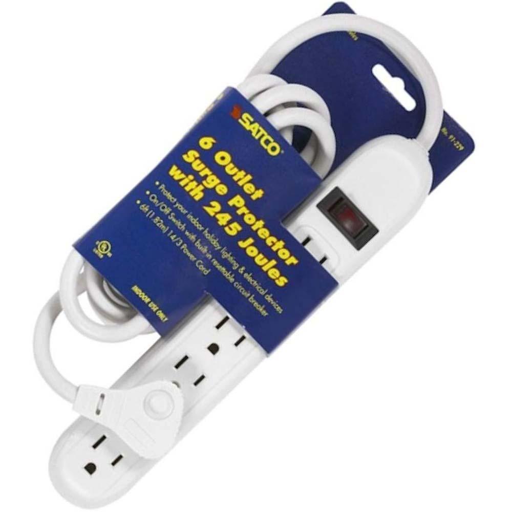 6 ft. Heavy Duty Power Strip 14/3 Gauge SJT White - Bees Lighting