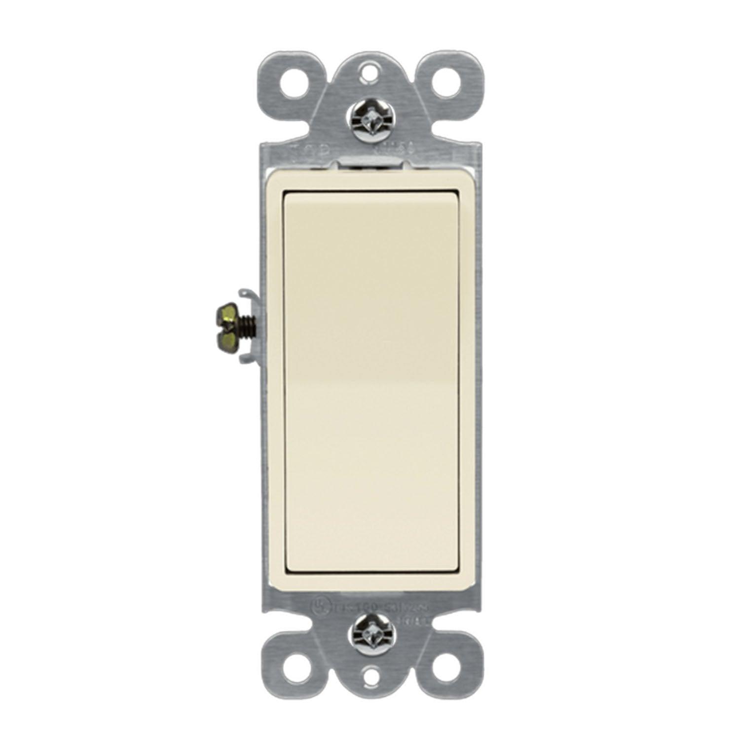 Deco 15 amp Single-Pole Switch, Light Almond - Bees Lighting