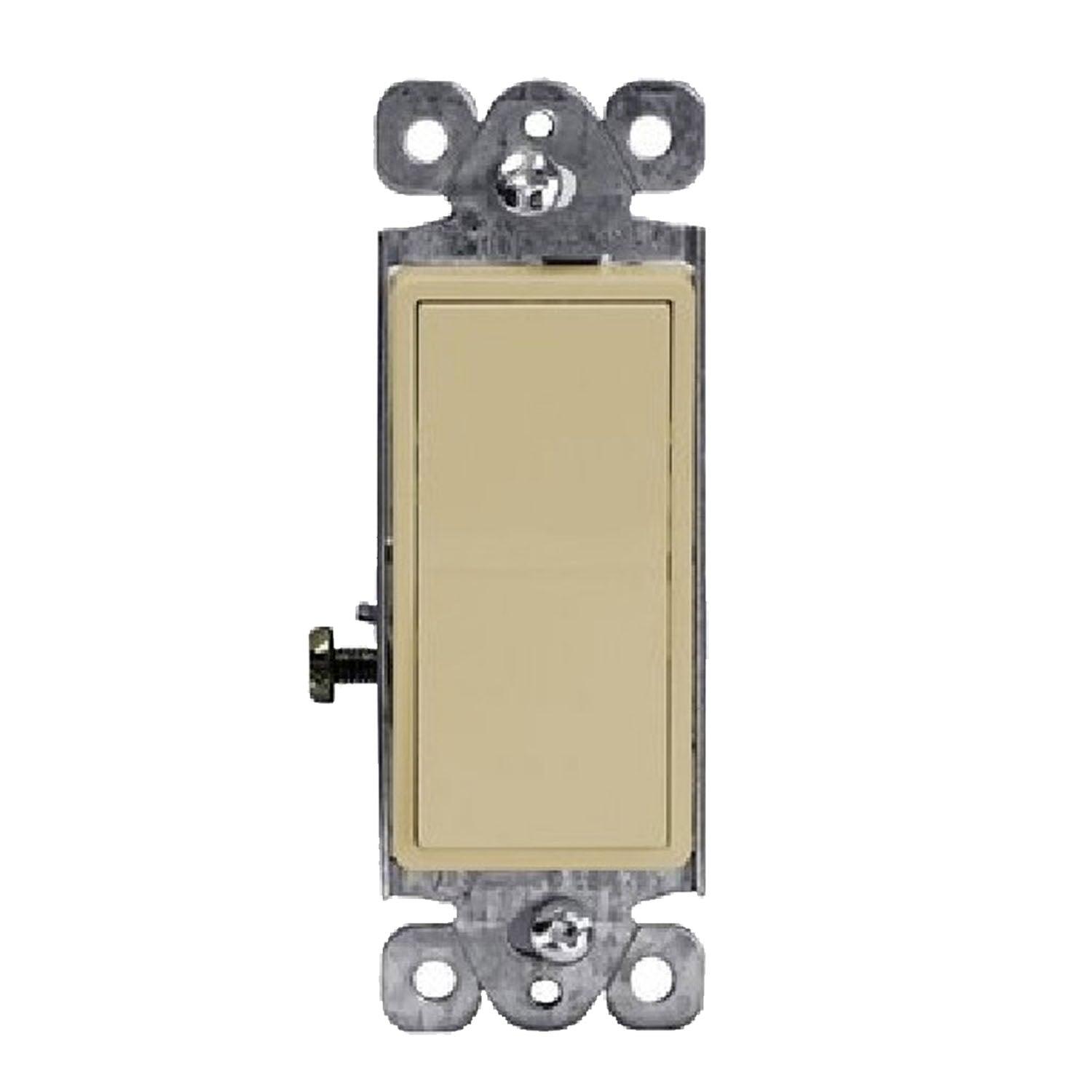 Commercial Grade 20A Deco Switch, Single Pole, Ivory - Bees Lighting