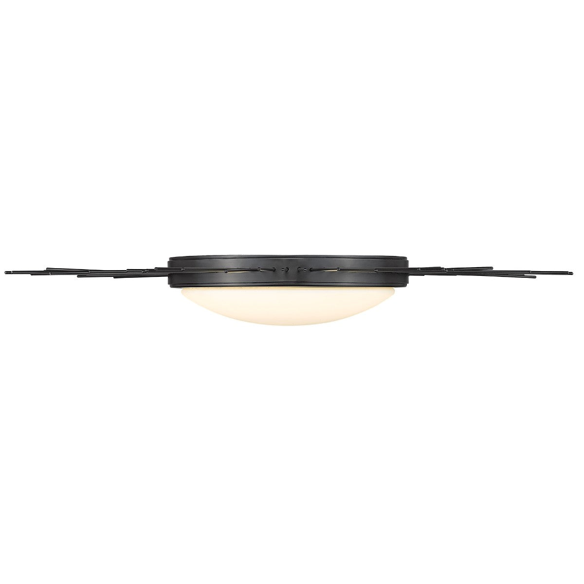 Kieran 24 in. LED Flush Mount Light Black Finish