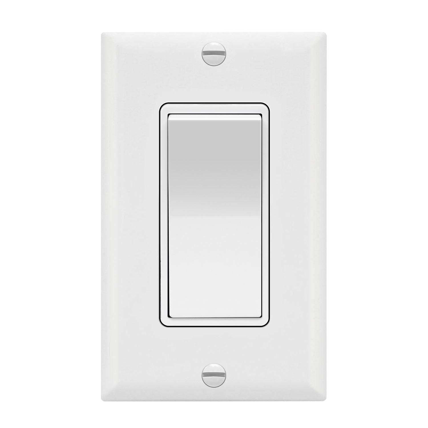 Deco 3-Way 15 Amp Rocker Switch, White - Bees Lighting