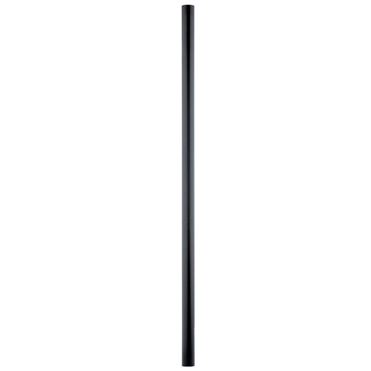 7 ft Light Post, Direct Burial, 3 in Round Aluminum Shaft, Black Finish - Bees Lighting