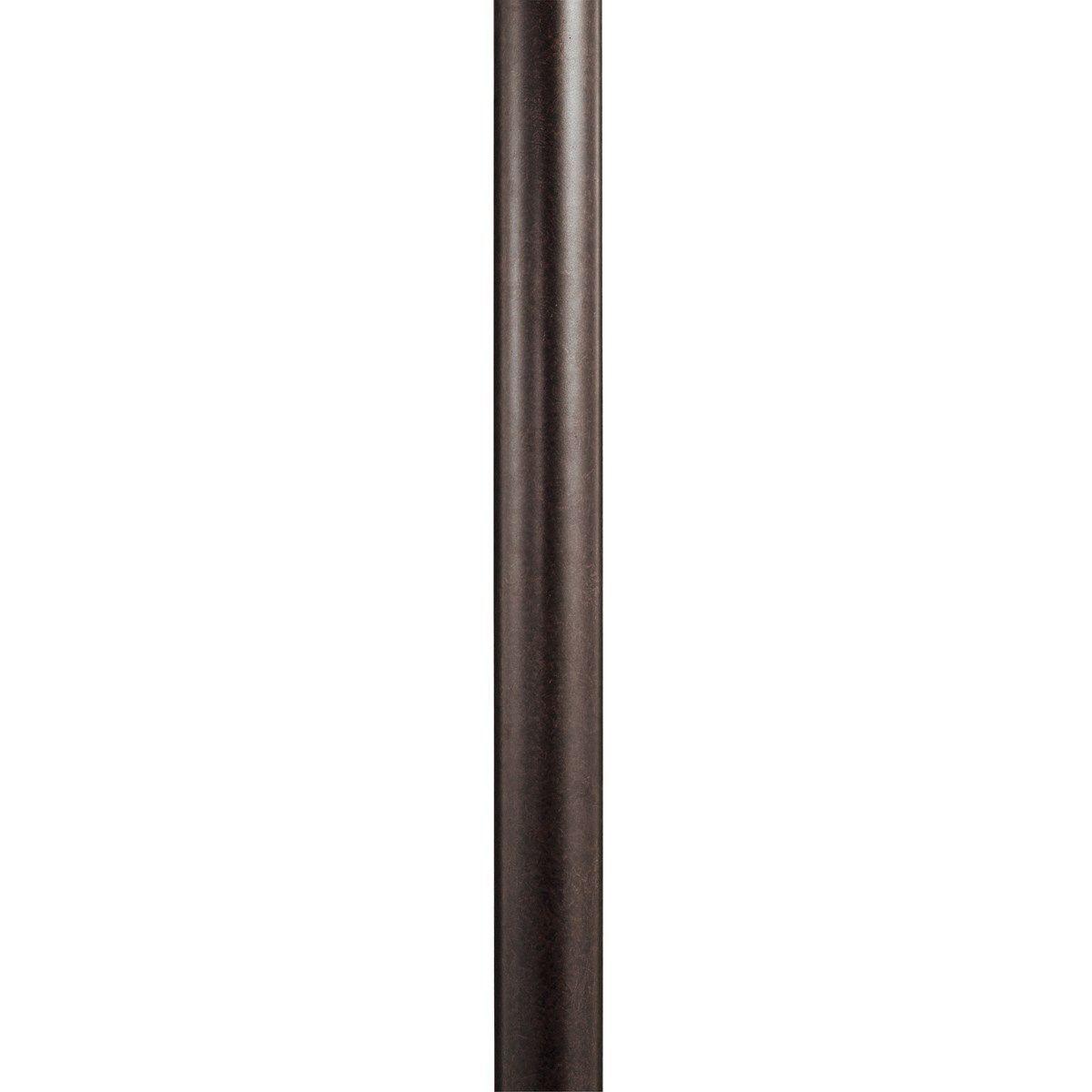 7 ft Light Post, Direct Burial, 3 in Round Aluminum Shaft, Tannery Bronze Finish - Bees Lighting