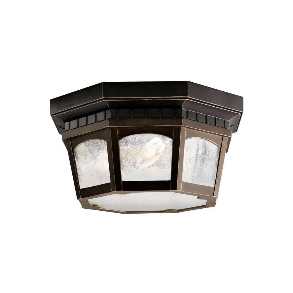 Courtyard 12 in. Outdoor Flush Mounts Bronze Finish - Bees Lighting