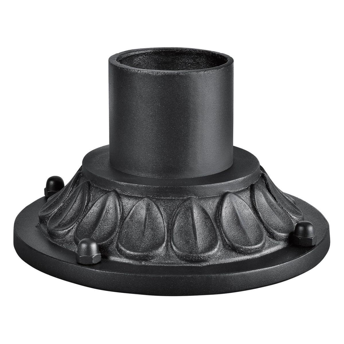 10 In. Aluminum Pier Mount Base Textured Black finish - Bees Lighting