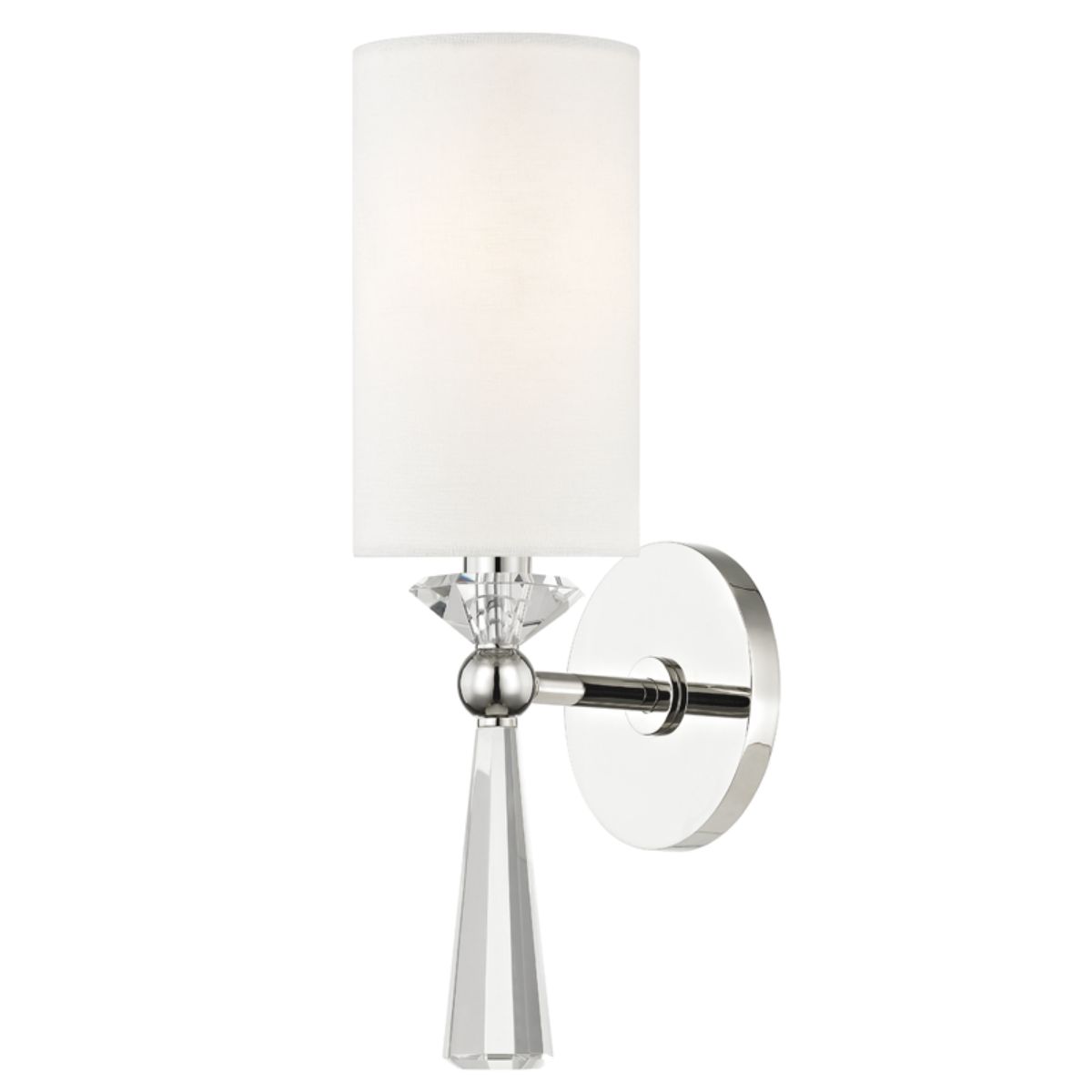 Birch 15 in. Armed Sconce Polished Nickel finish