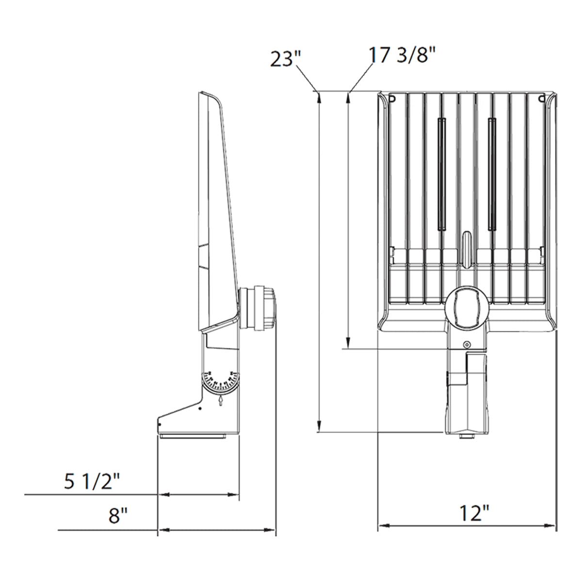 LED Pole Light, 100/120/150 Watts Field Adjustable, 30K/40K/50K, 120-277V, Type III - Bees Lighting