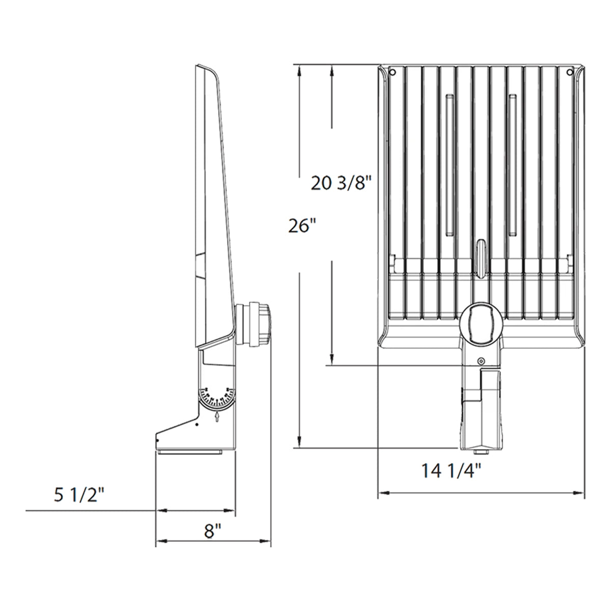 LED Pole Light, 250/280/320 Watts Field Adjustable, 30K/40K/50K, 120-277V, Type III - Bees Lighting