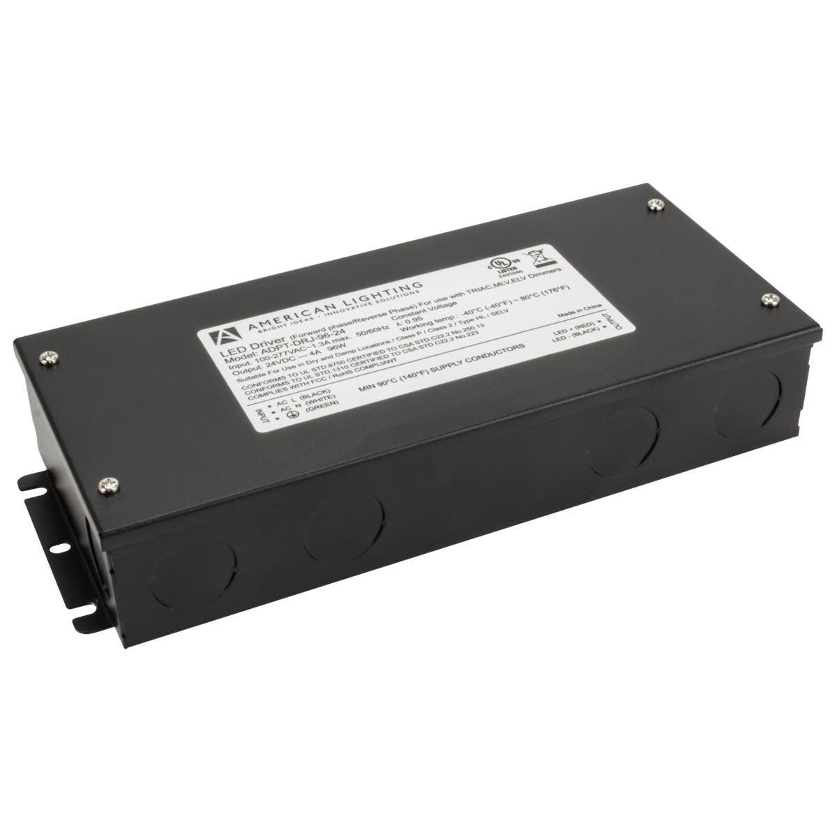 Adaptive 96 Watts, 24VDC LED Driver, ELV, MLV and Triac Dimming, Class 2, 120-277V - Bees Lighting