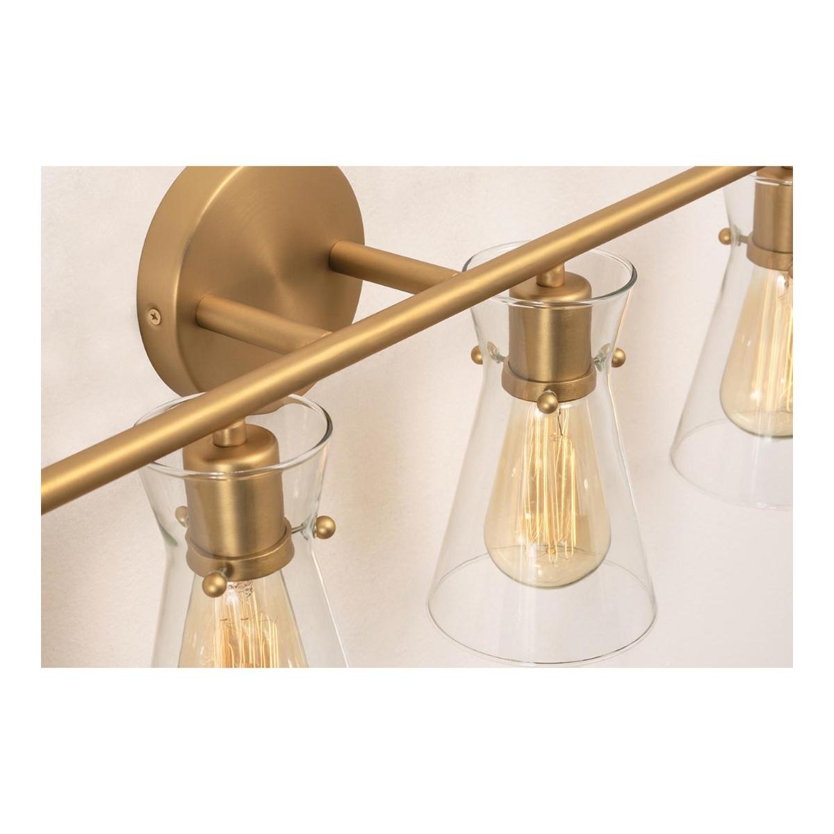 Amanda 31 in. 4 lights Vanity Light Satin Brass finish