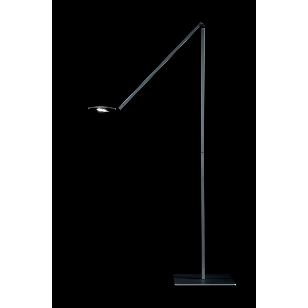 Mosso Pro Black Transitional Boom Arm LED Floor Lamp with USB Port