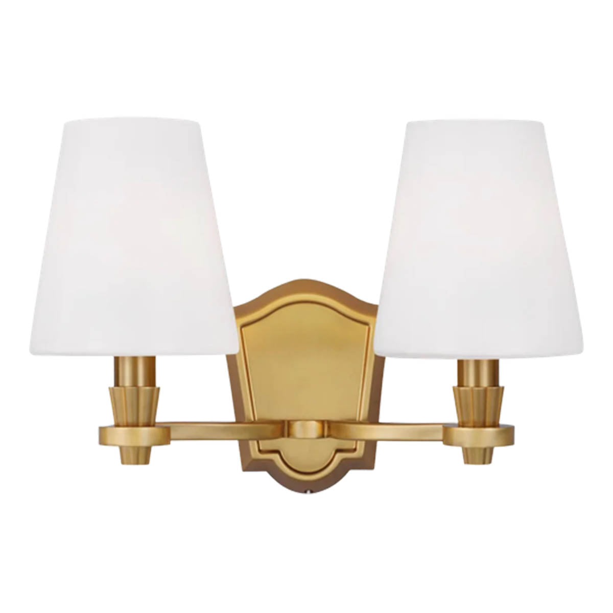 Paisley 15 in. 2 Lights Vanity Light Brushed Brass Finish