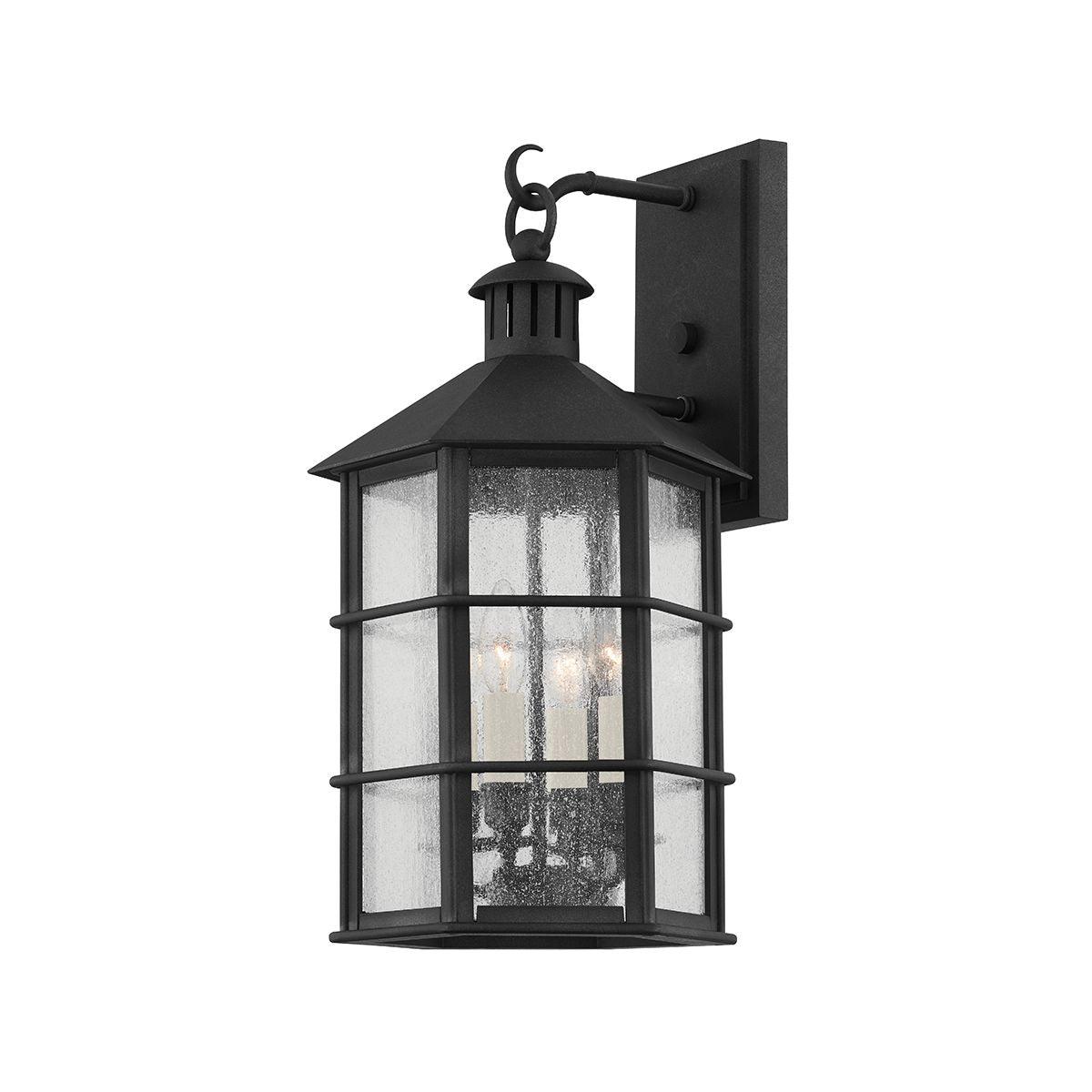 LAKE COUNTY 21 In. 4 Lights Outdoor Wall Lantern Iron Finish - Bees Lighting