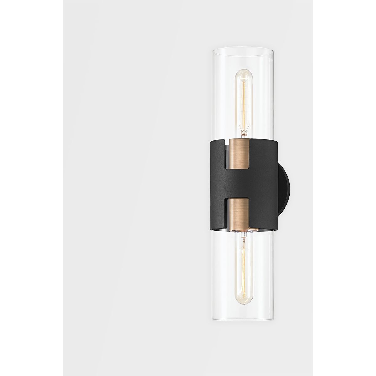 Amado 17 in. Wall Light Black & Brass finish - Bees Lighting