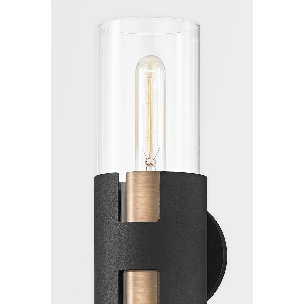 Amado 17 in. Wall Light Black & Brass finish - Bees Lighting