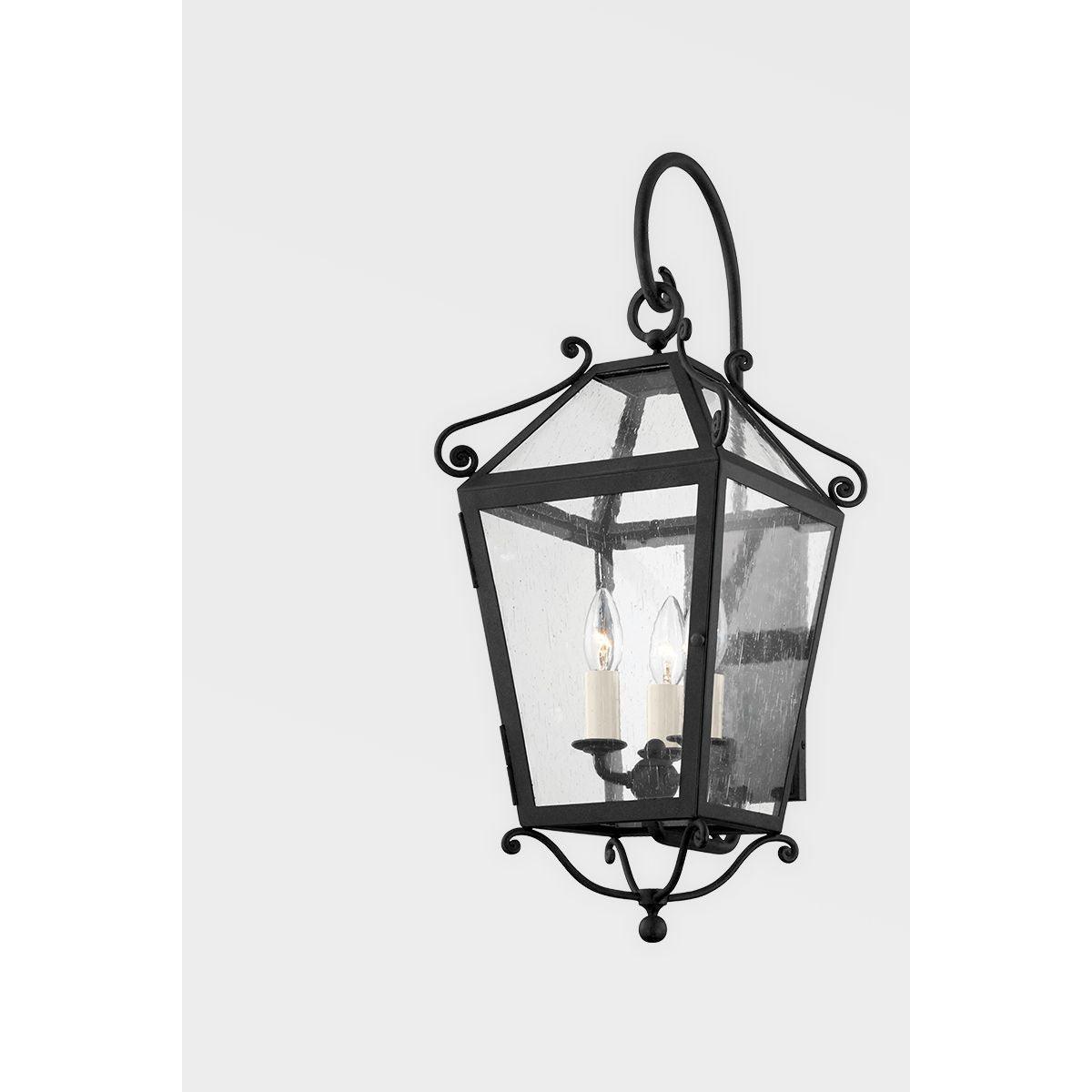 SANTA BARBARA COUNTY 26 In. 3 Lights Outdoor Wall Lantern French Iron Finish - Bees Lighting