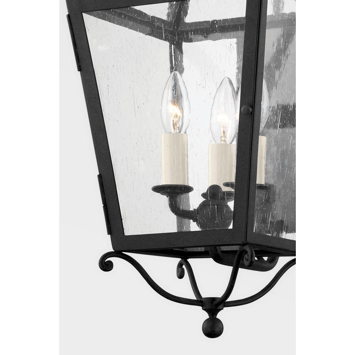 SANTA BARBARA COUNTY 26 In. 3 Lights Outdoor Wall Lantern French Iron Finish - Bees Lighting