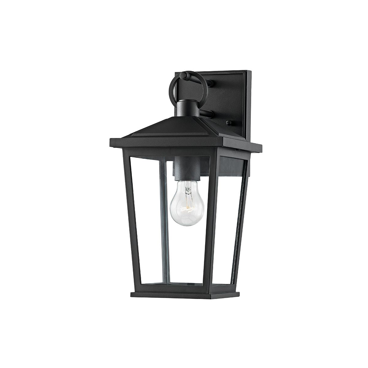 SOREN 14 in. Outdoor Wall Lantern Textured Black Finish