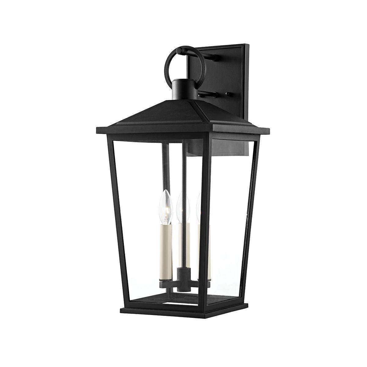 SOREN 23 in. 3 Lights Outdoor Wall Lantern Textured Black Finish - Bees Lighting