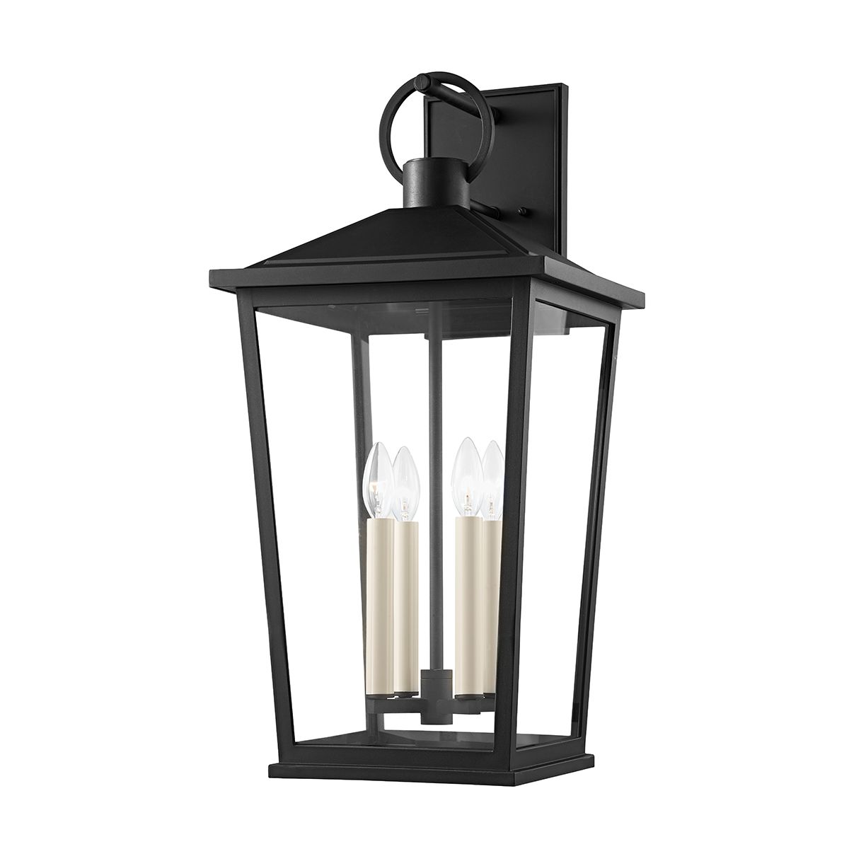 SOREN 27 in. 4 Lights Outdoor Wall Lantern Textured Black Finish