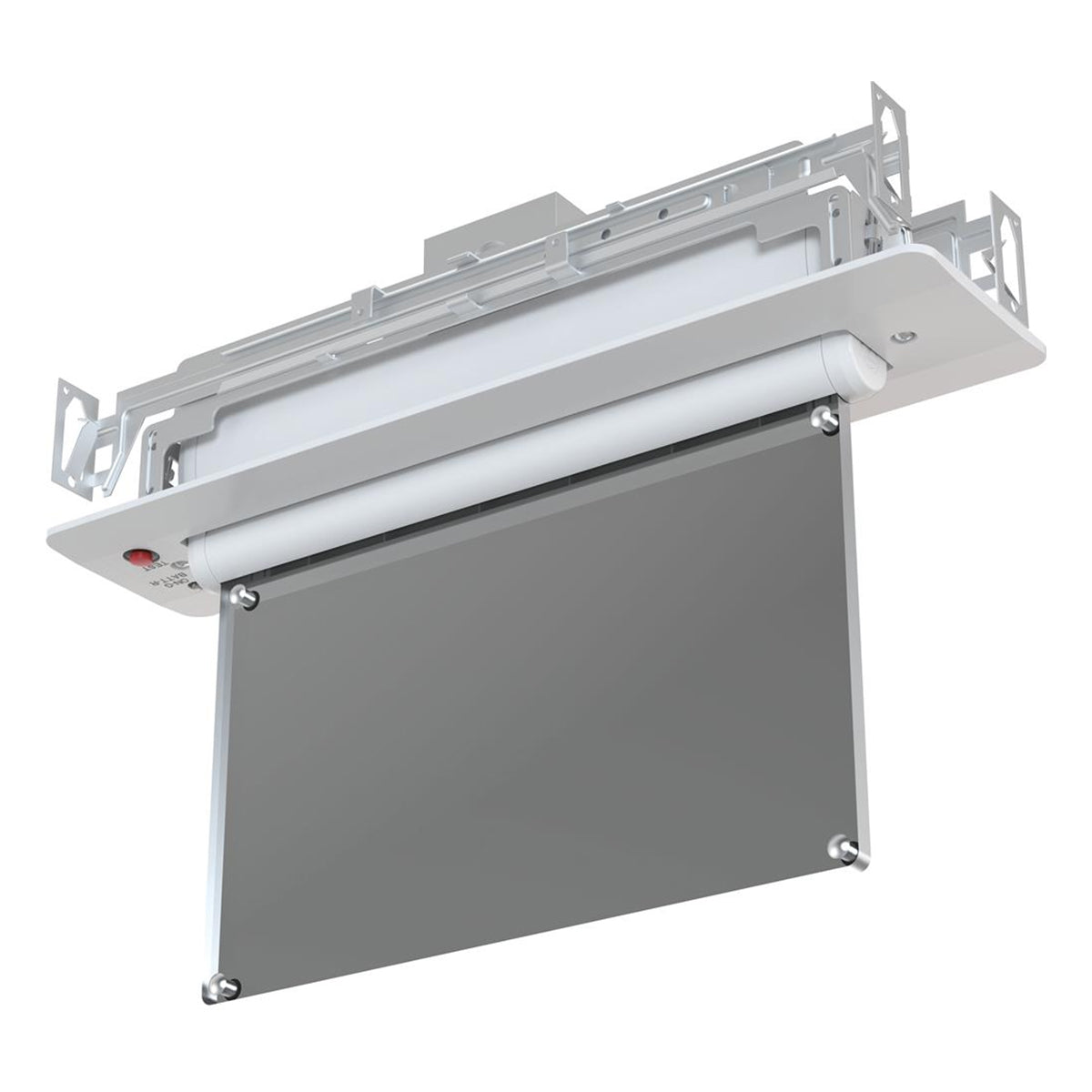 Edge-Lit LED Exit Sign, Double/Single Face with Red Letters, SIlver Finish, Battery Backup Included, Recessed Mount