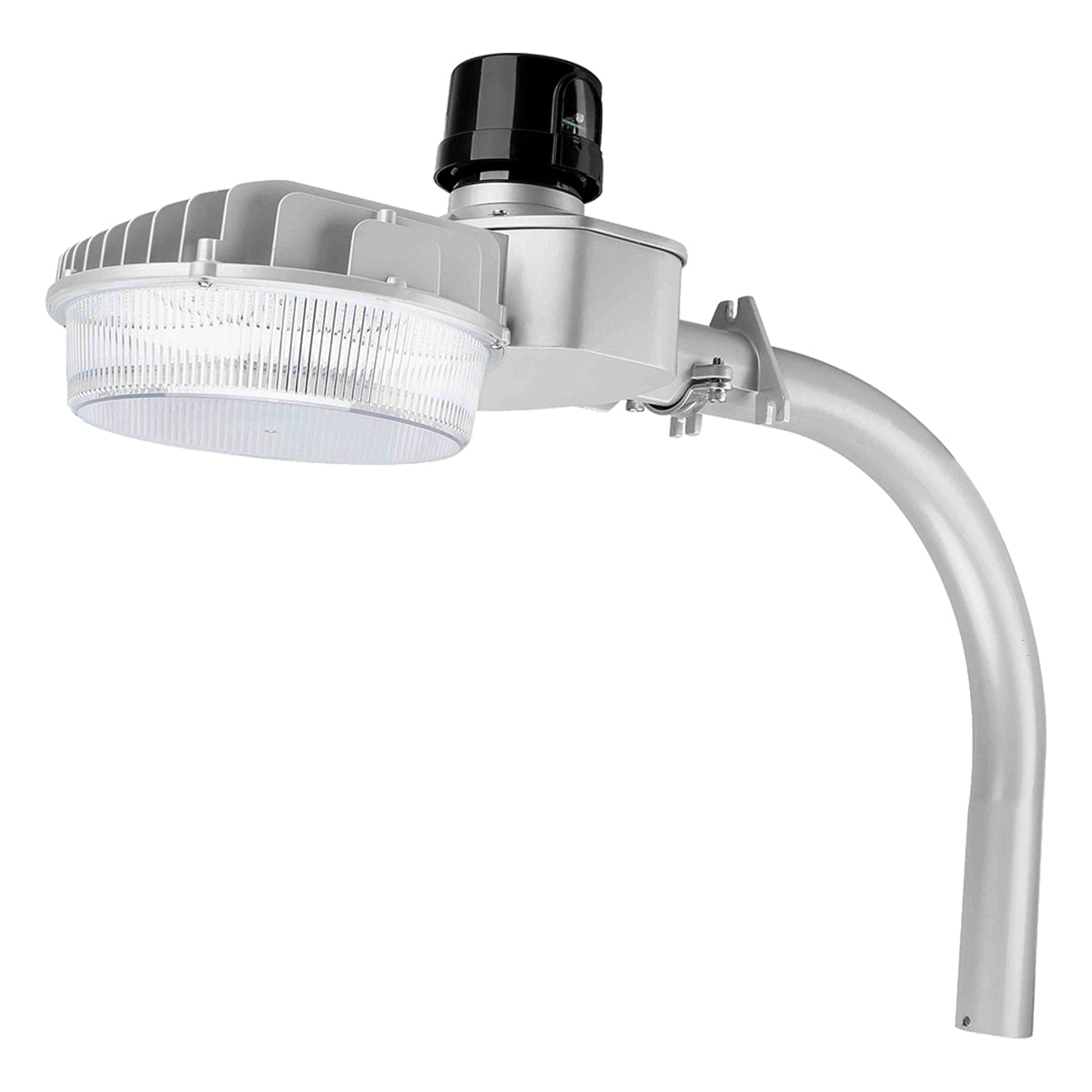 LED Street Light With Photocell, 32-80W, 12000Lm, 30K/40K/50K, Pole Mount, 120-277V, Silver