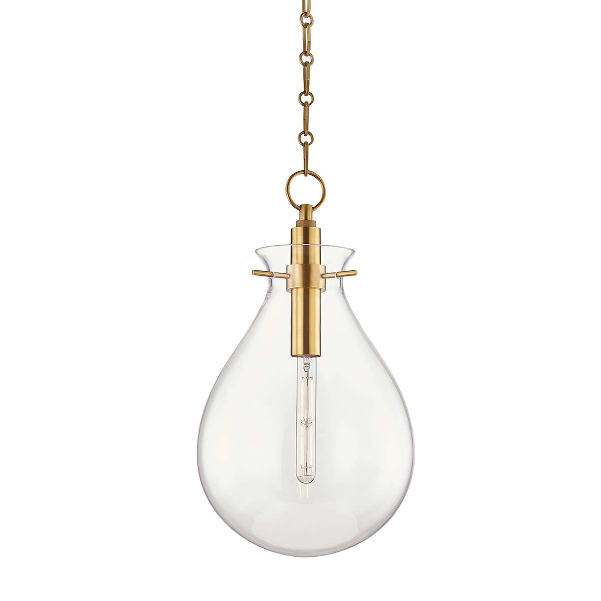 Ivy 13 In. LED Pendant Light Brass Finish - Bees Lighting