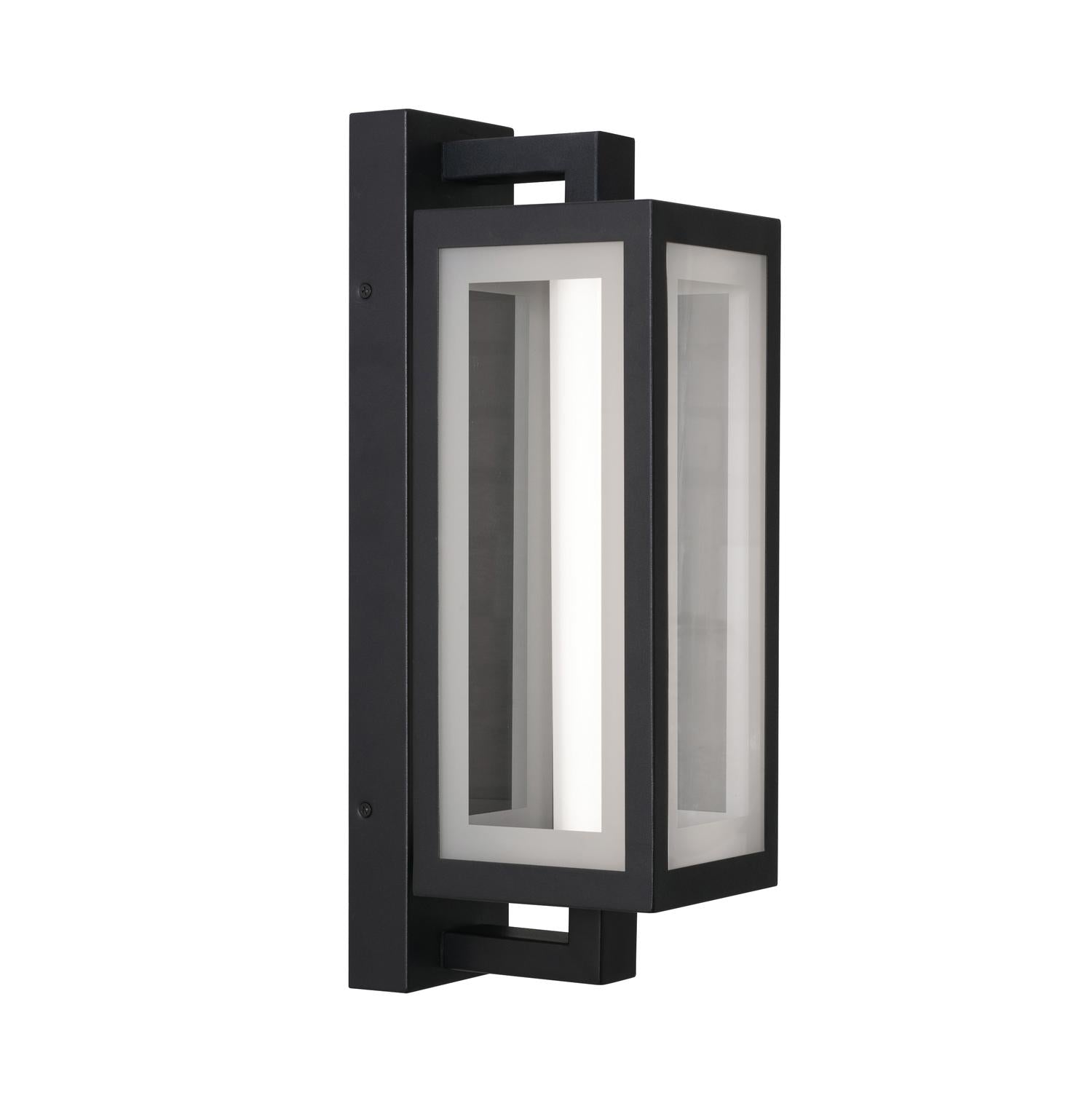 Blake 18'' LED Outdoor Wall Sconce with Battery Backup, Black Finish