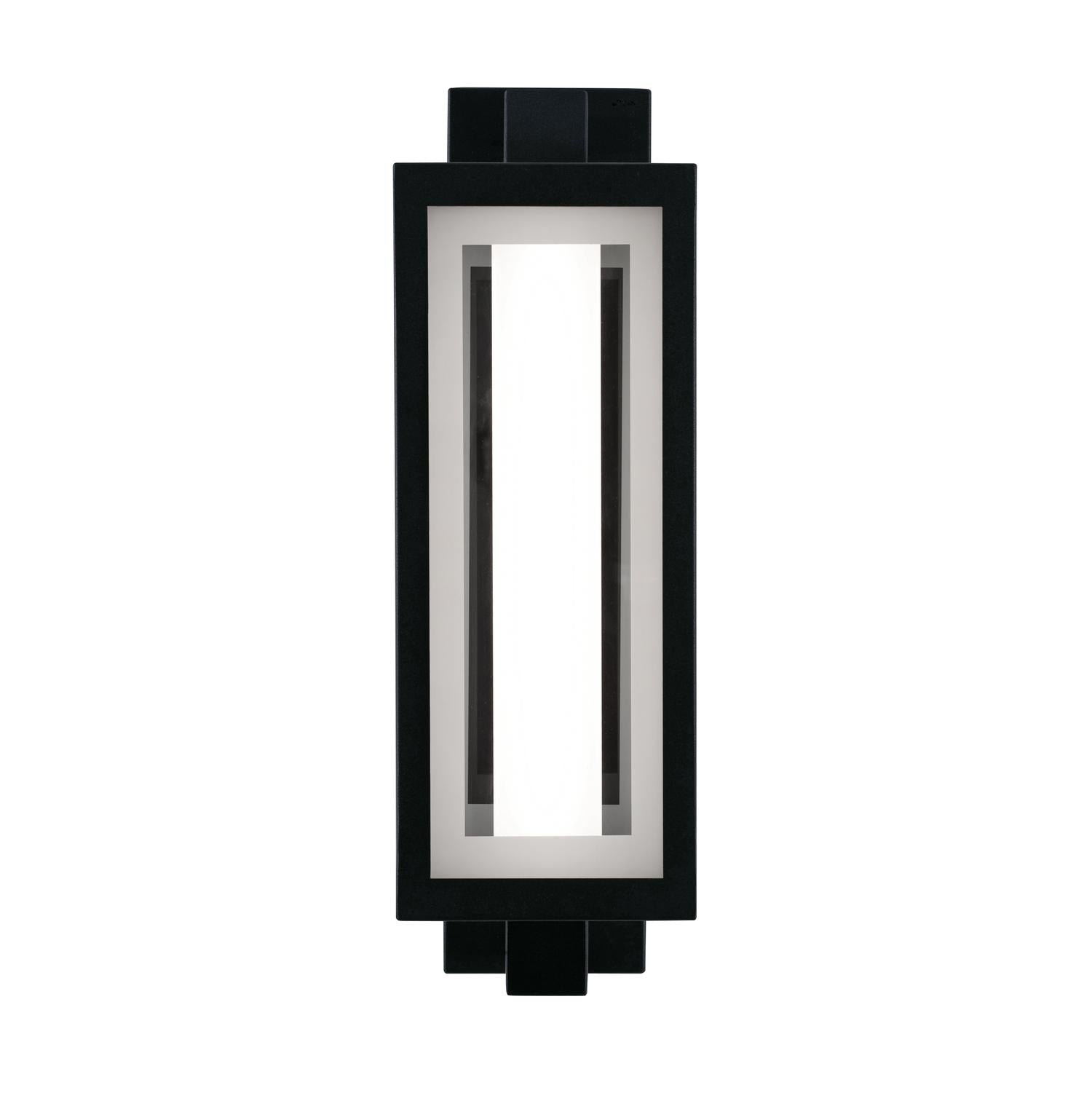 Blake 18'' LED Outdoor Wall Sconce with Battery Backup, Black Finish