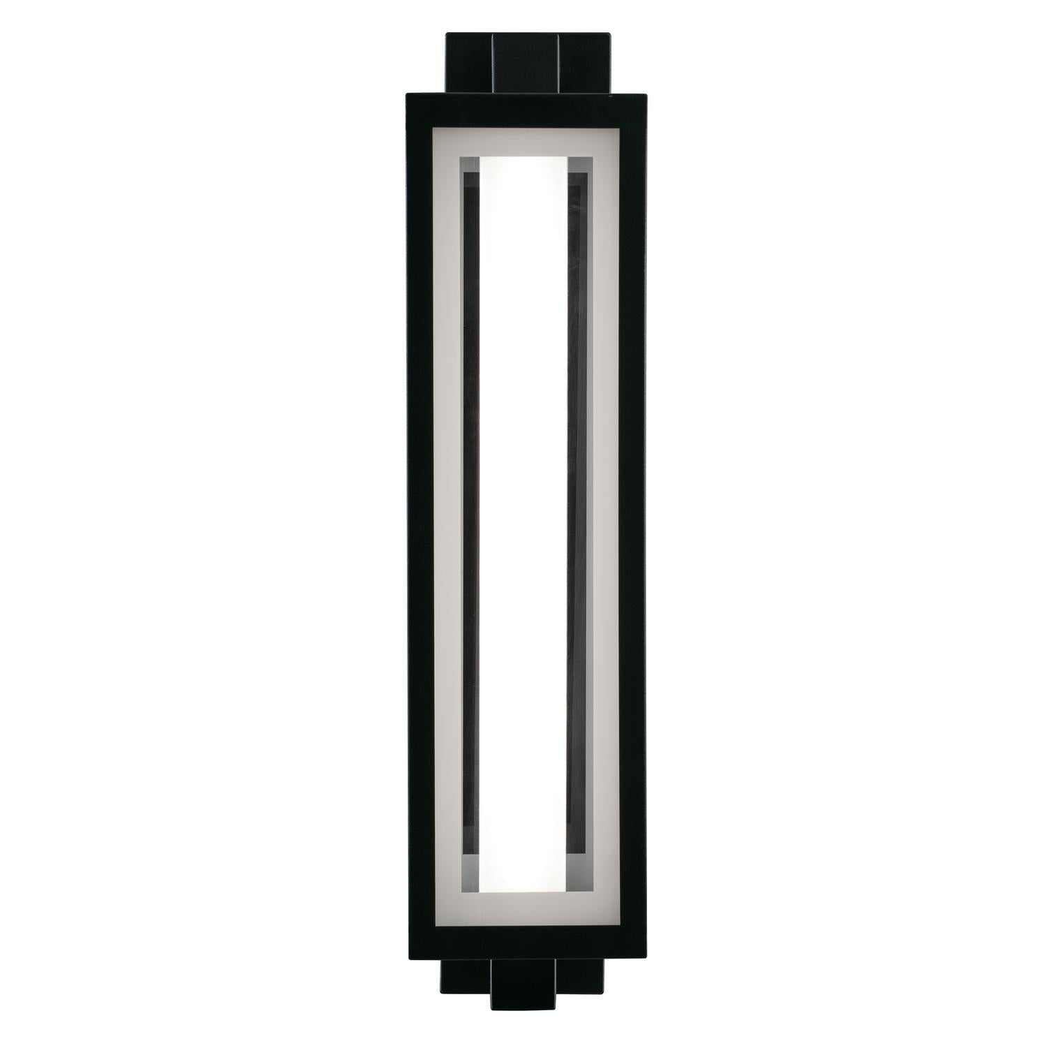 Blake 24'' LED Outdoor Wall Sconce with Battery Backup, Black Finish