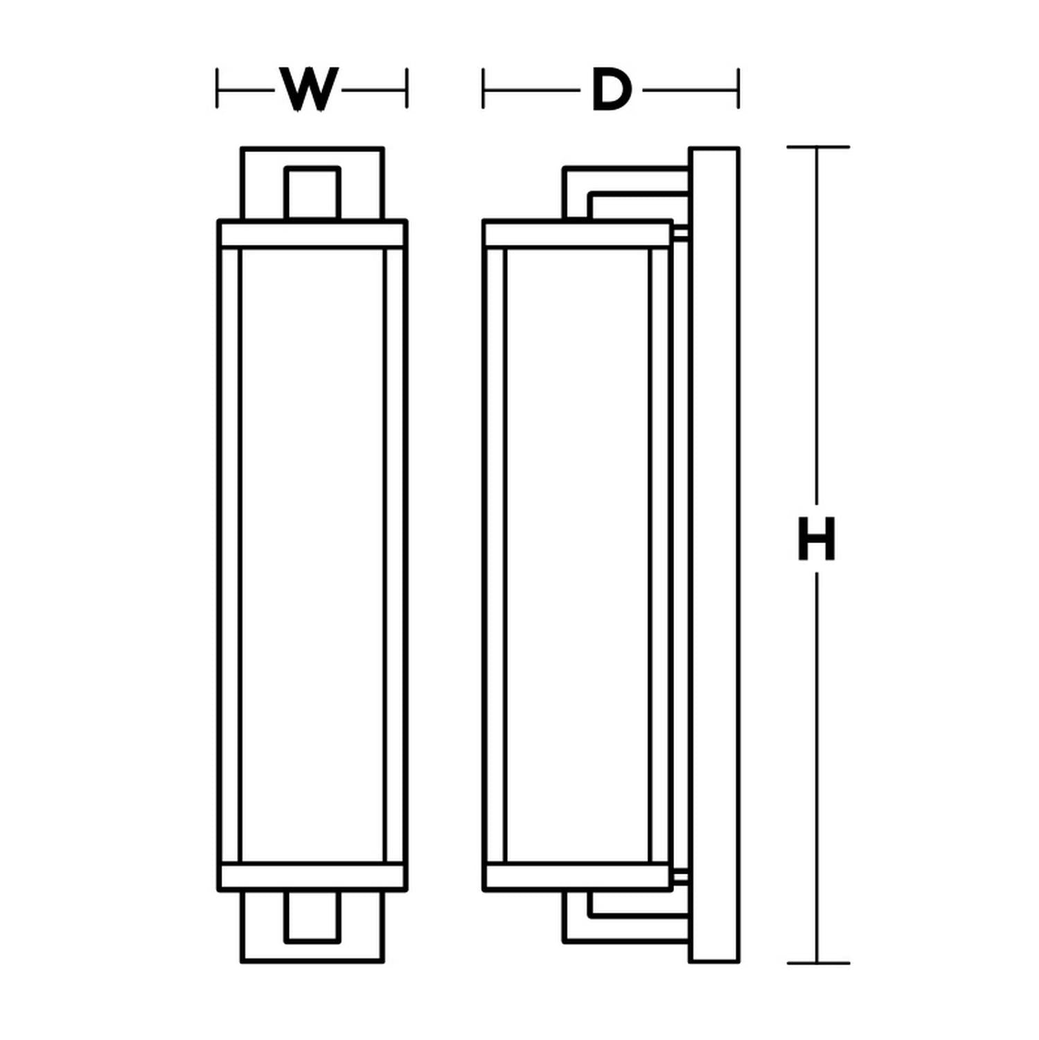 Blake 24'' LED Outdoor Wall Sconce with Battery Backup, Black Finish