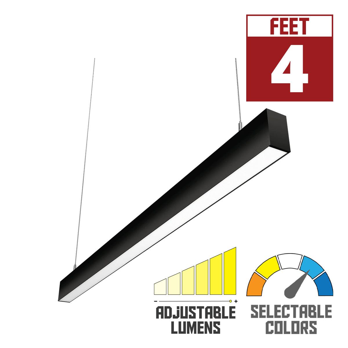 RAB BOA, 4ft LED Linear Pendant Light - Bees Lighting