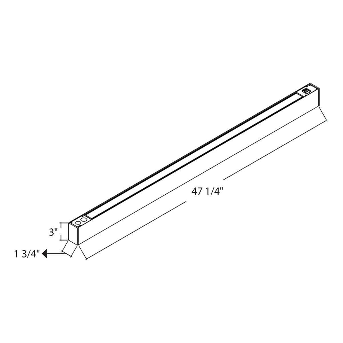 LED Strip Light Fixture, 40W, 5455 Lumens, 30K/35K/40K, 120-277V, Black, Flat Lens - Bees Lighting