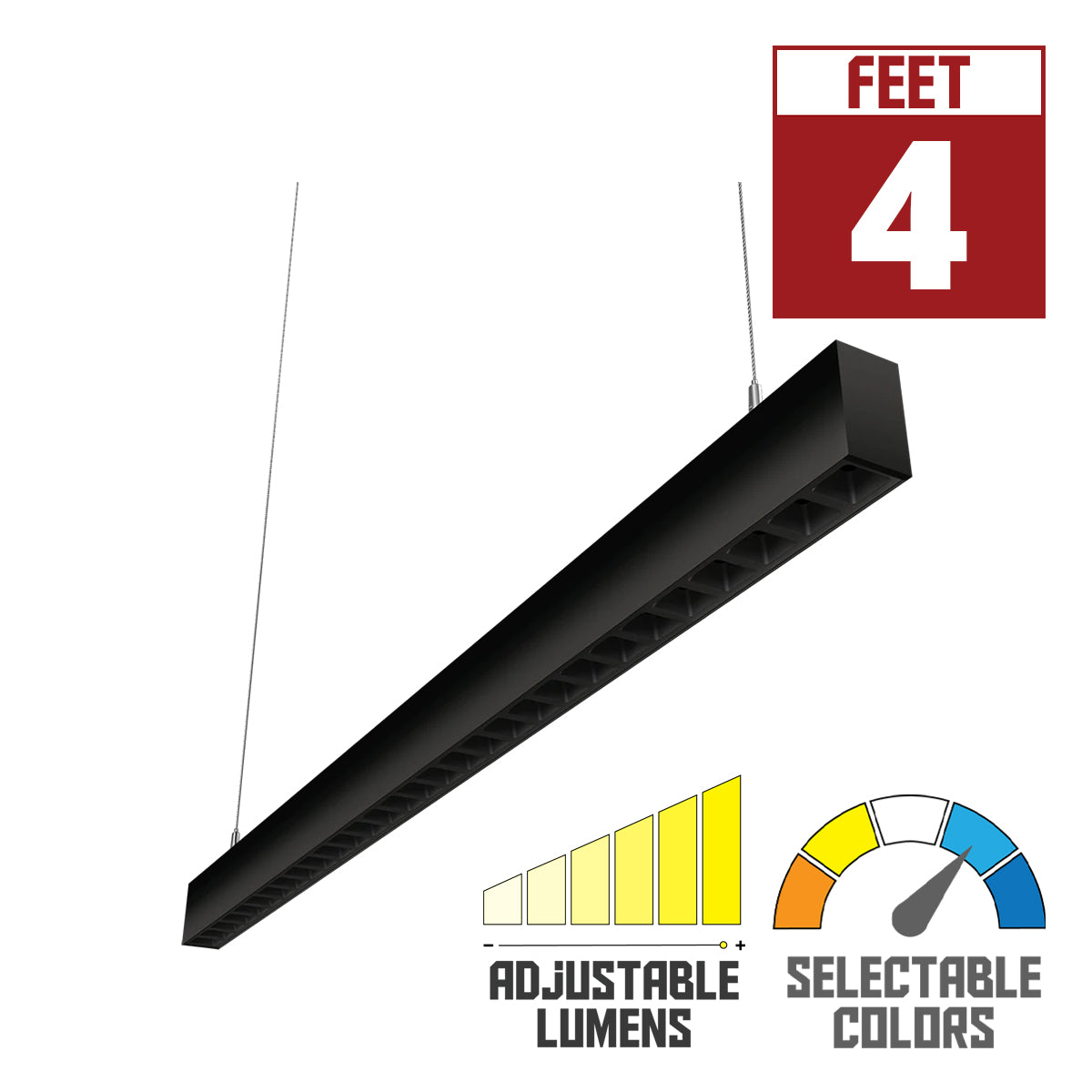 RAB BOA, 4ft LED Linear Pendant Light - Bees Lighting