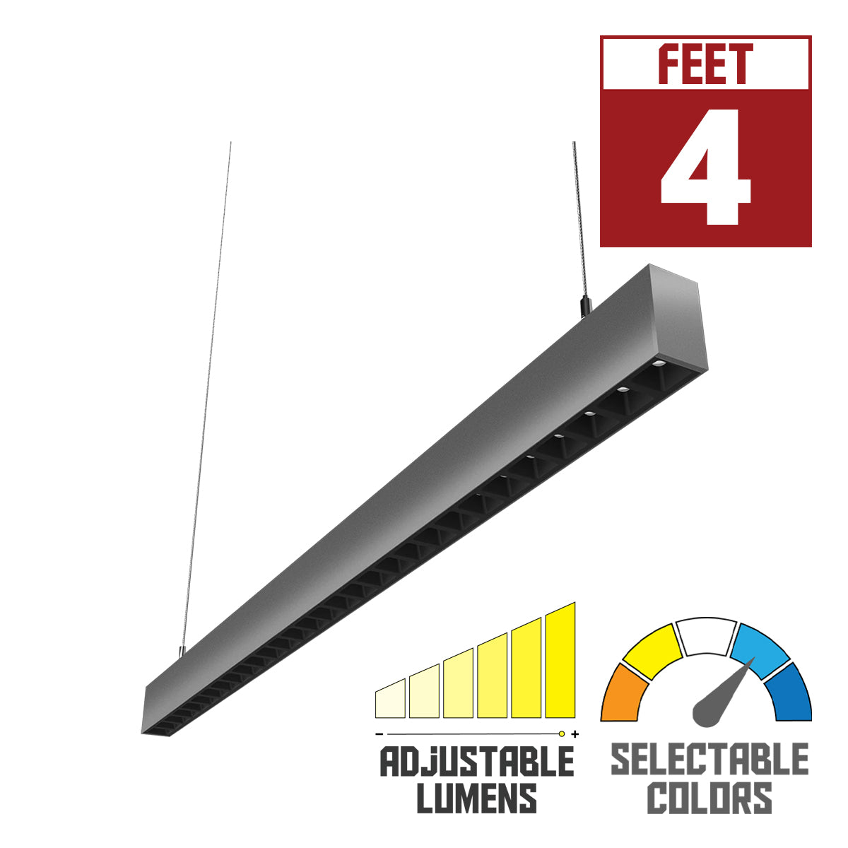 RAB BOA, 4ft LED Linear Pendant Light - Bees Lighting