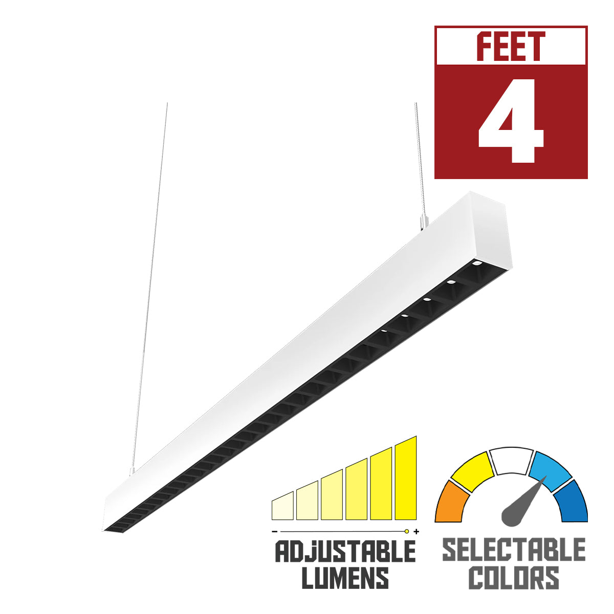 RAB BOA, 4ft LED Linear Pendant Light - Bees Lighting