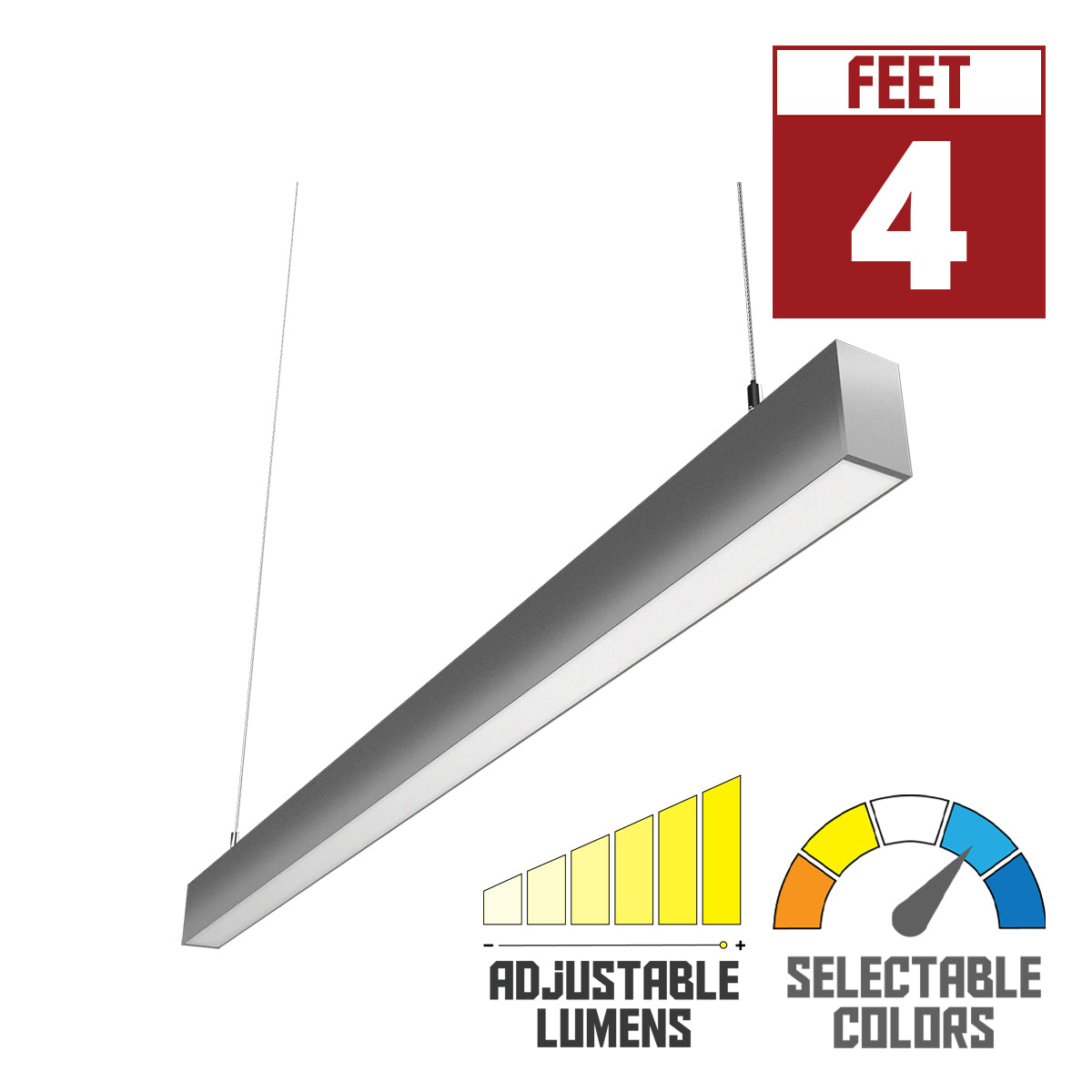 RAB BOA, 4ft LED Linear Pendant Light - Bees Lighting