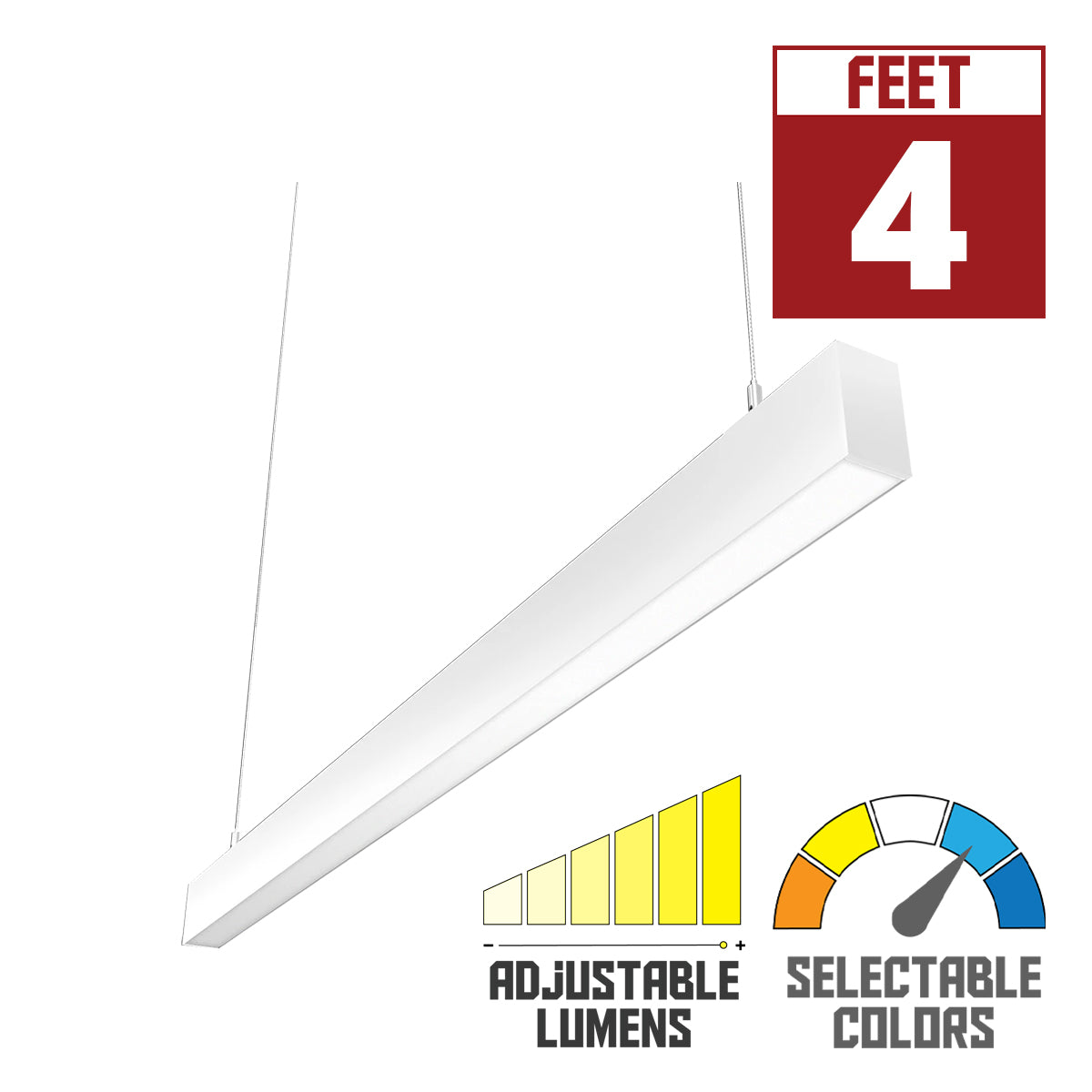 RAB BOA, 4ft LED Linear Pendant Light - Bees Lighting