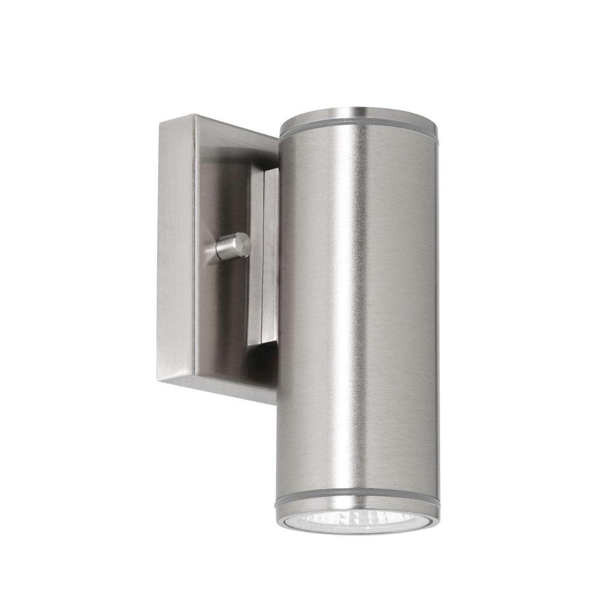 Beverly 6 in. LED Outdoor Wall Light 120-277V, Selectable CCT Satin Nickel - Bees Lighting