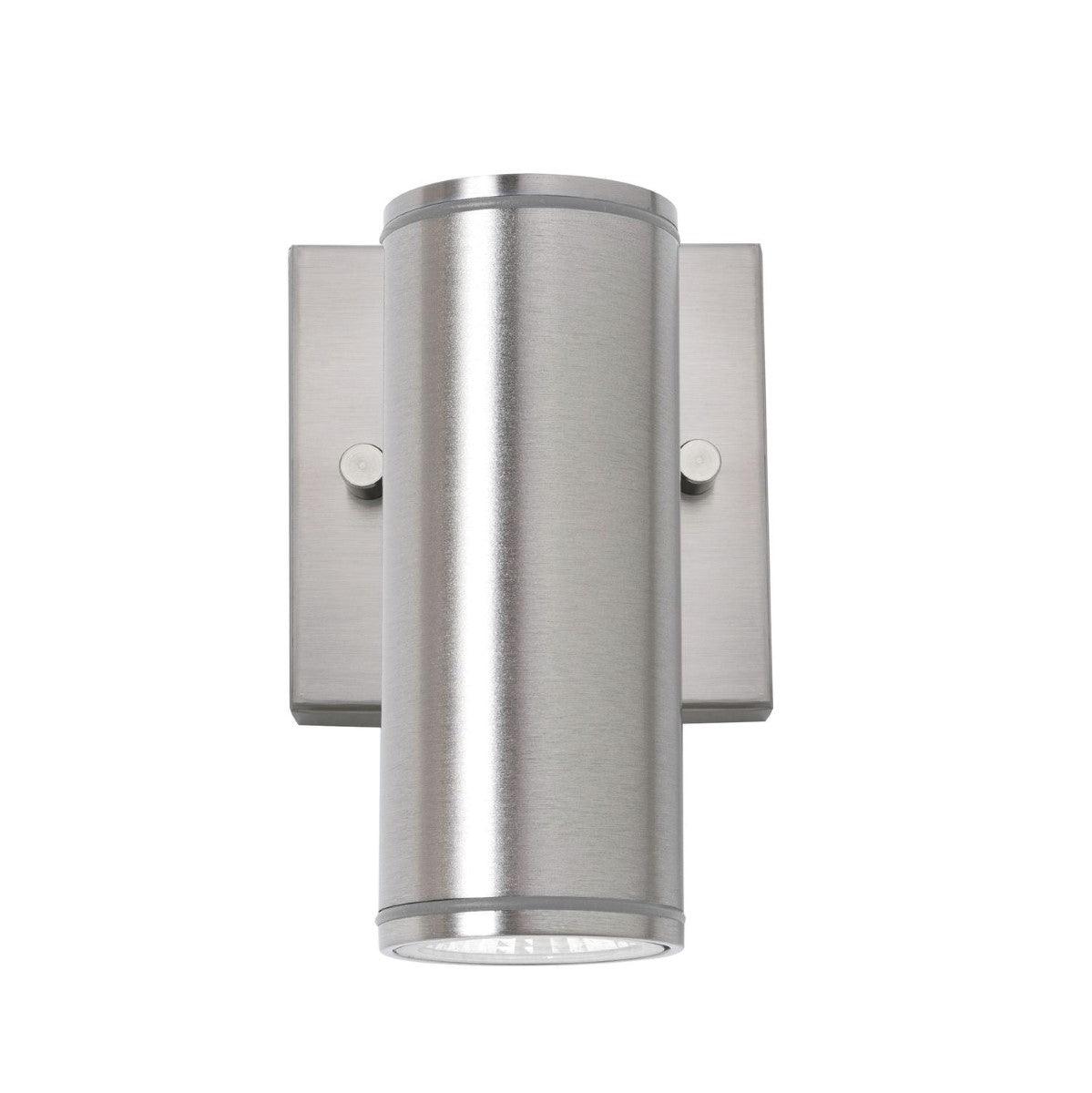 Beverly 6 in. LED Outdoor Wall Light 120-277V, Selectable CCT Satin Nickel - Bees Lighting