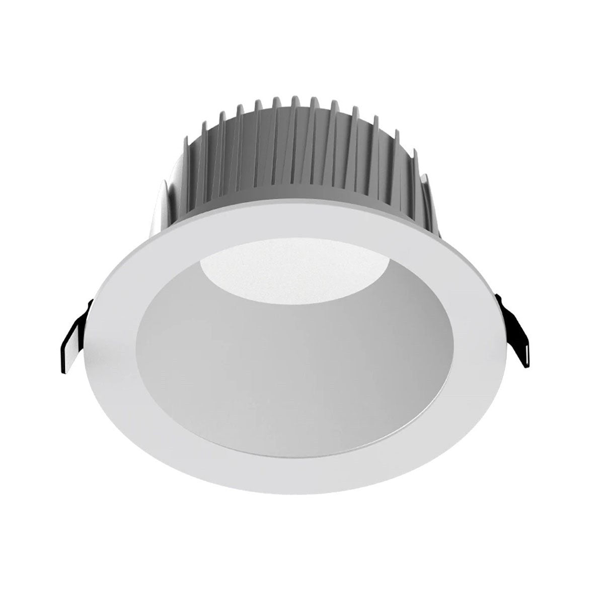 8 Inch Deep Regress LED Commercial Downlight, 34W|46W|59W, 4000 Lumens, Selectable CCT, Matte Silver Finish