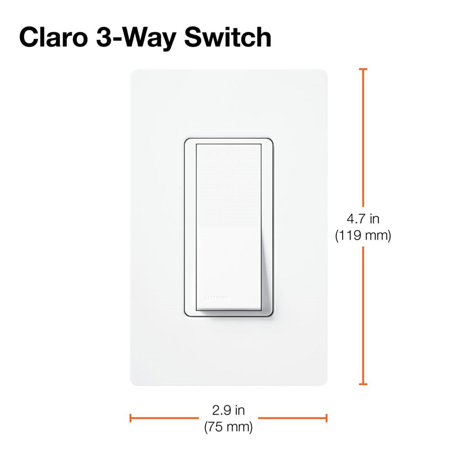 Claro 15A 3-Way Light Switch, Light Almond - Bees Lighting