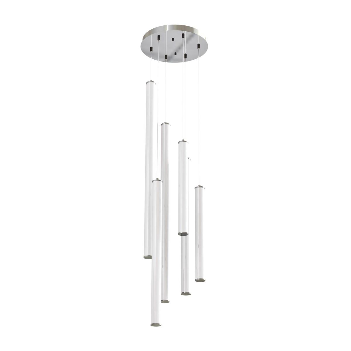 Caden 18 in. 6 Lights LED Pendant Light Satin Nickel Finish - Bees Lighting