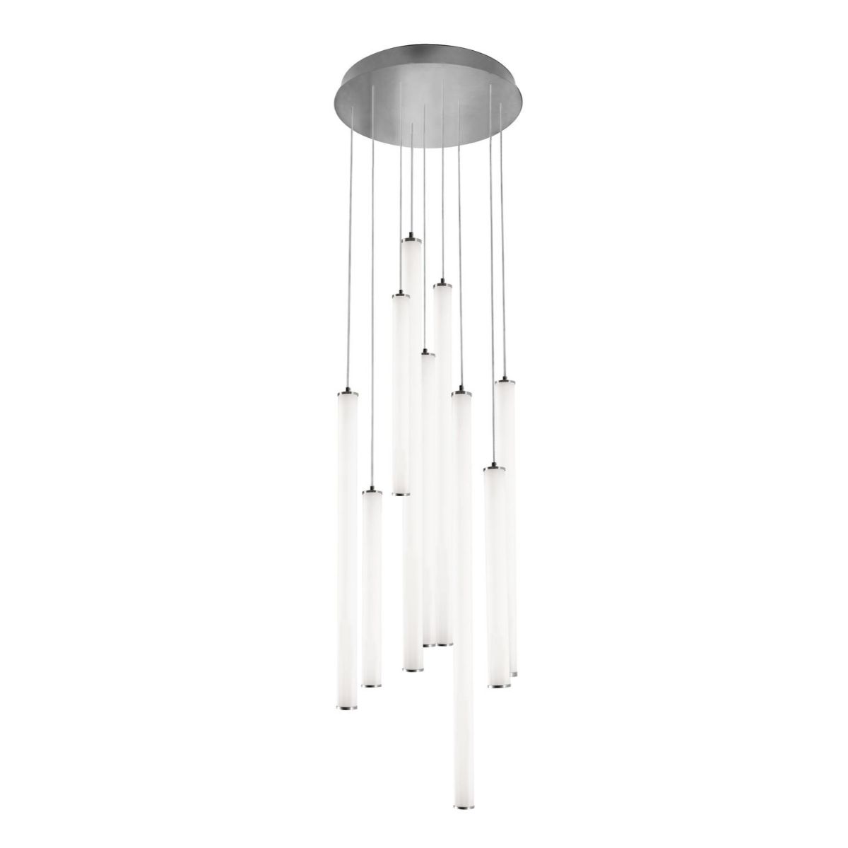 Caden 24 in. 9 Lights LED Pendant Light Satin Nickel Finish