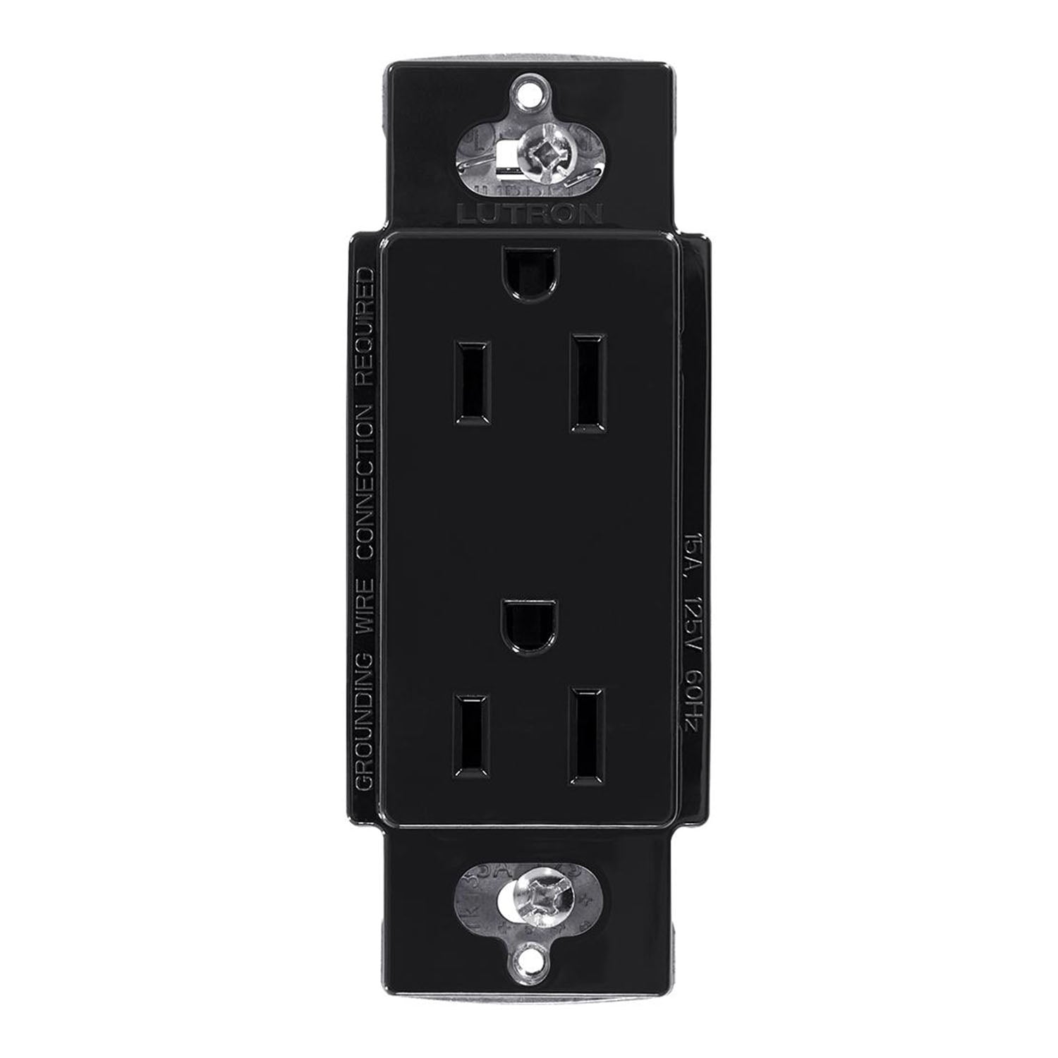 Claro 15 Amp Duplex Outlet Black