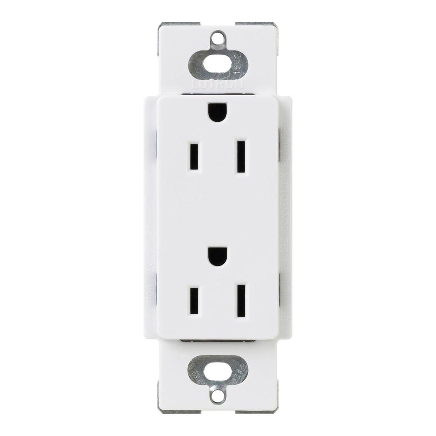Claro 15 Amp Duplex Outlet White - Bees Lighting