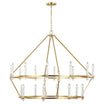 Marston 45 in. 20 lights Chandelier Burnished Brass finish - Bees Lighting