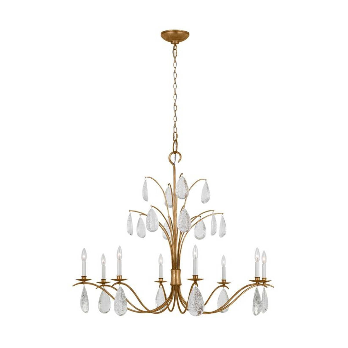 Shannon 45 in. 8 lights Chandelier Gold finish - Bees Lighting