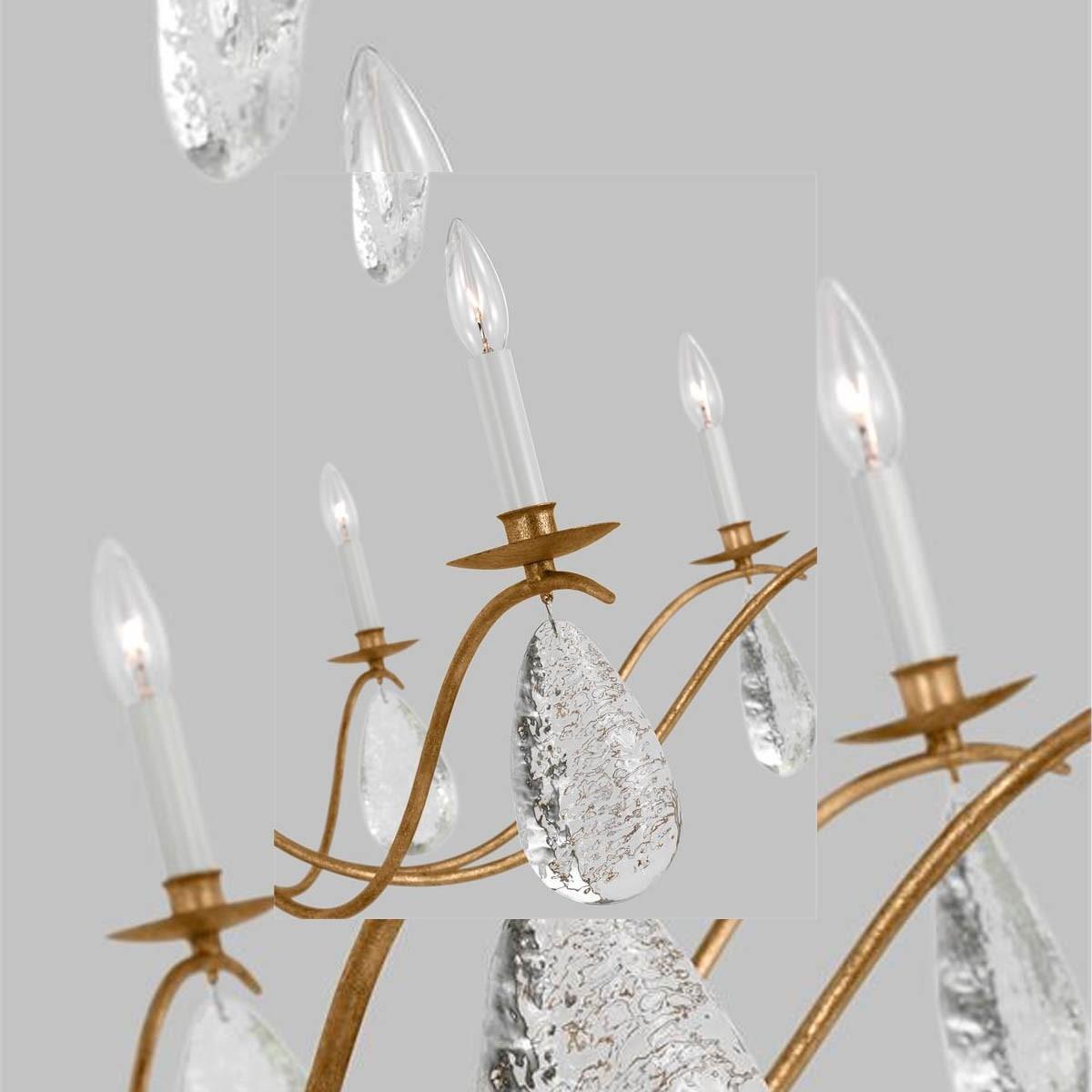 Shannon 45 in. 8 lights Chandelier Gold finish - Bees Lighting